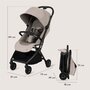 Carucior sport, Lionelo, Sia, 5.9 kg, Ultracompact, Pliere rapida cu o mana, Copertina UPF50+, Plasa de tantari si suport pentru biberon incluse, 6-48 luni, Sustine 22 kg, Bej Taupe - 13