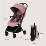 Carucior sport, Lionelo, Sia, 5.9 kg, Ultracompact, Pliere rapida cu o mana, Copertina UPF50+, Plasa de tantari si suport pentru biberon incluse, 6-48 luni, Sustine 22 kg, Roz - 14