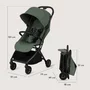 Carucior sport, Lionelo, Sia, 5.9 kg, Ultracompact, Pliere rapida cu o mana, Copertina UPF50+, Plasa de tantari si suport pentru biberon incluse, 6-48 luni, Sustine 22 kg, Verde - 14