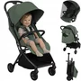 Carucior sport, Lionelo, Sia, 5.9 kg, Ultracompact, Pliere rapida cu o mana, Copertina UPF50+, Plasa de tantari si suport pentru biberon incluse, 6-48 luni, Sustine 22 kg, Verde - 3