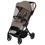 Carucior sport, Lionelo, Tansi, Pliere automata, Ultracompact, Manevrare cu o mana, Roti cu tehnologie GravelTech, Spatar si suport picioare reglabile, 6-48 luni, Sustine 22 kg, Bej - 6