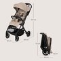 Carucior sport, Lionelo, Tansi, Pliere automata, Ultracompact, Manevrare cu o mana, Roti cu tehnologie GravelTech, Spatar si suport picioare reglabile, 6-48 luni, Sustine 22 kg, Bej - 26