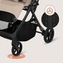 Carucior sport, Lionelo, Tansi, Pliere automata, Ultracompact, Manevrare cu o mana, Roti cu tehnologie GravelTech, Spatar si suport picioare reglabile, 6-48 luni, Sustine 22 kg, Bej - 21