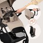 Carucior sport, Lionelo, Tansi, Pliere automata, Ultracompact, Manevrare cu o mana, Roti cu tehnologie GravelTech, Spatar si suport picioare reglabile, 6-48 luni, Sustine 22 kg, Bej - 25