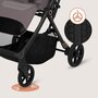 Carucior sport, Lionelo, Tansi, Pliere automata, Ultracompact, Manevrare cu o mana, Roti cu tehnologie GravelTech, Spatar si suport picioare reglabile, 6-48 luni, Sustine 22 kg, Bej Taupe - 16