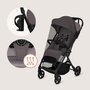 Carucior sport, Lionelo, Tansi, Pliere automata, Ultracompact, Manevrare cu o mana, Roti cu tehnologie GravelTech, Spatar si suport picioare reglabile, 6-48 luni, Sustine 22 kg, Bej Taupe - 22