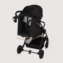 Carucior sport, Lionelo, Tansi, Pliere automata, Ultracompact, Manevrare cu o mana, Roti cu tehnologie GravelTech, Spatar si suport picioare reglabile, 6-48 luni, Sustine 22 kg, Negru - 16
