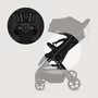 Carucior sport, Lionelo, Tansi, Pliere automata, Ultracompact, Manevrare cu o mana, Roti cu tehnologie GravelTech, Spatar si suport picioare reglabile, 6-48 luni, Sustine 22 kg, Negru - 18