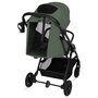 Carucior sport, Lionelo, Tansi, Pliere automata, Ultracompact, Manevrare cu o mana, Roti cu tehnologie GravelTech, Spatar si suport picioare reglabile,  6-48 luni, Sustine 22 kg, Verde - 9
