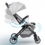 carucior sport pentru copii, 78 x 33 x 104 cm, nukido paseo 716003 - gri deschis - 3