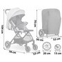 carucior sport pentru copii, 78 x 33 x 104 cm, nukido paseo 716003 - gri deschis - 12
