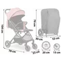 carucior sport pentru copii, 78 x 33 x 104 cm, nukido paseo 716004 - roz - 12