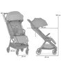 Carucior sport, Petite&Mars, Zip, Pliere automata cu o mana, Potrivit pentru avion, De la nastere, Pana la 22 Kg, Pozitie de somn, Usor- 7kg,  Capacitate cos- 5 kg, Reglare spatar, suport de picioare, Bara detasabila, Antracit - 11