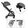 Carucior sport, Petite&Mars, Zip, Pliere automata cu o mana, Potrivit pentru avion, De la nastere, Pana la 22 Kg, Pozitie de somn, Usor- 7kg,  Capacitate cos- 5 kg, Reglare spatar, suport de picioare, Bara detasabila, Gri - 8