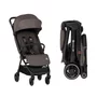 Carucior sport, Petite&Mars, Zip, Pliere automata cu o mana, Potrivit pentru avion, De la nastere, Pana la 22 Kg, Pozitie de somn, Usor- 7kg,  Capacitate cos- 5 kg, Reglare spatar, suport de picioare, Bara detasabila, Maro