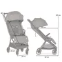 Carucior sport, Petite&Mars, Zip, Pliere automata cu o mana, Potrivit pentru avion, De la nastere, Pana la 22 Kg, Pozitie de somn, Usor- 7kg,  Capacitate cos- 5 kg, Reglare spatar, suport de picioare, Bara detasabila, Maro - 7