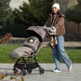 Carucior sport, Petite&Mars, Zip, Pliere automata cu o mana, Potrivit pentru avion, De la nastere, Pana la 22 Kg, Pozitie de somn, Usor- 7kg,  Capacitate cos- 5 kg, Reglare spatar, suport de picioare, Bara detasabila, Maro - 11