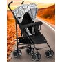 Carucior sport, FreeON, Simple, Spatar si suport picioare reglabile, Capotina cu fereastra, Conform cu standardele de siguranta EN 1888-1:2018 si A1:2022, Black/White - 4