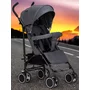 Carucior sport, FreeON, Simple, Spatar si suport picioare reglabile, Capotina cu fereastra, Conform cu standardele de siguranta EN 1888-1:2018 si A1:2022, Grey - 2