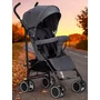 Carucior sport, FreeON, Simple, Spatar si suport picioare reglabile, Capotina cu fereastra, Conform cu standardele de siguranta EN 1888-1:2018 si A1:2022, Grey - 3