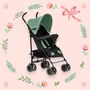 Carucior sport, FreeON, Simple, Spatar si suport picioare reglabile, Capotina cu fereastra, EN 1888-1:2018 si A1:A1:2022, Black/Green - 5