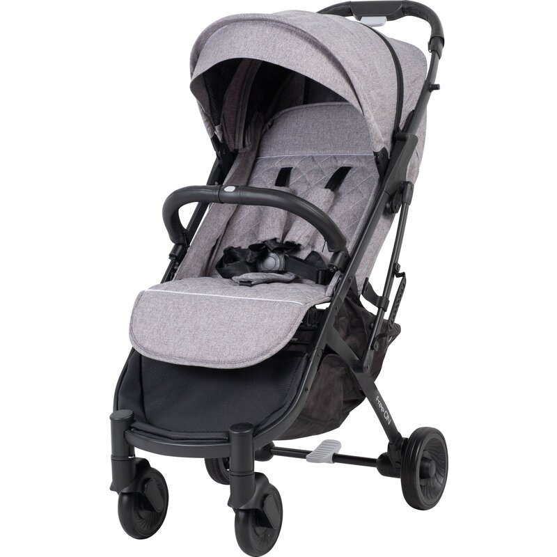 Carucior sport, tip troler, diamond, cadru din aluminiu, spatar reglabil, pliere compacta pentru avion, suport pentru sticla, freeon, grey