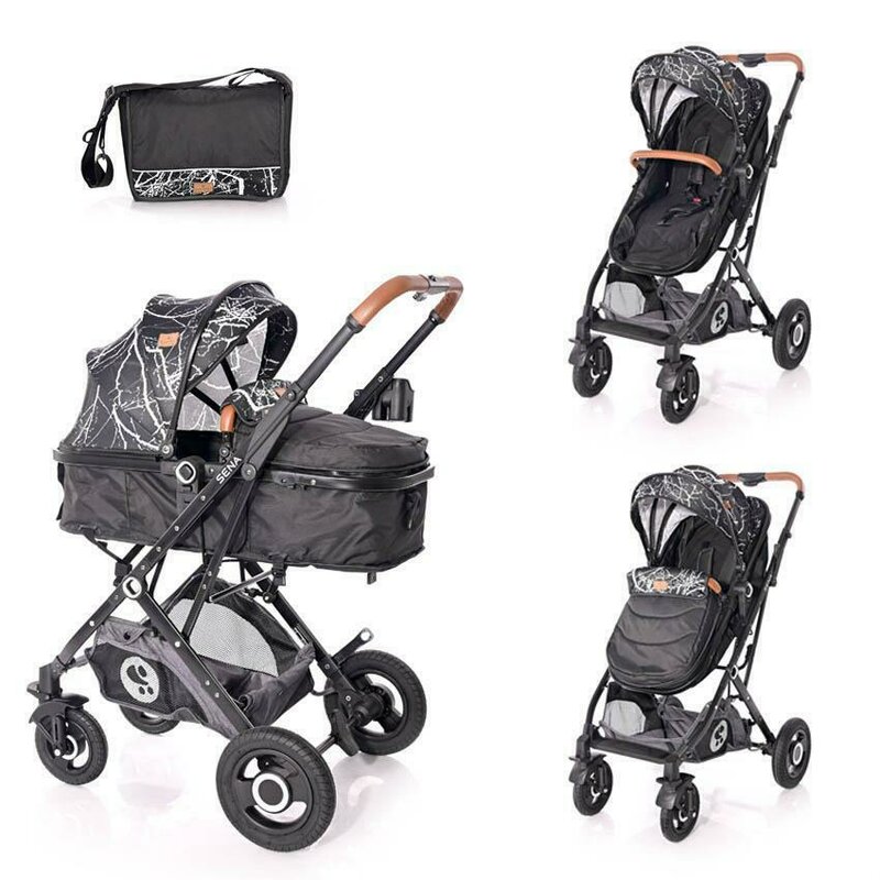 Lorelli - carucior 2 in 1 sena cadru din aluminiu, negru