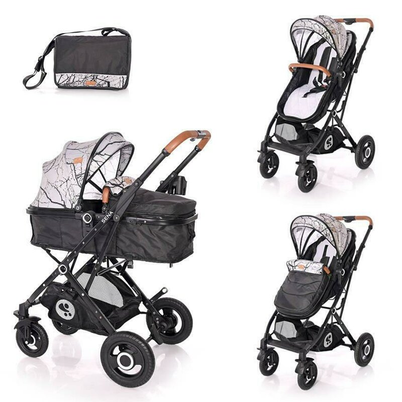 Lorelli - carucior 2 in 1 sena cadru din aluminiu, gri/negru