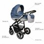 Vessanti - Carucior 2 in 1 Crooner Prestige, Albastru - 10