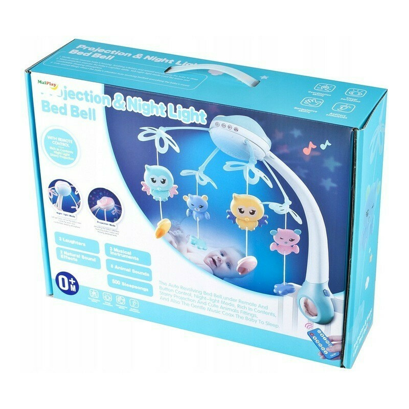 Carusel malplay cu 500 de melodii telecomanda si proiector roz