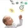Carusel muzical, BabyMix, Pentru patut bebelusi, Cu proiectii, Cu melodii si sunete ale naturii, Cu 10 jucarii si ceas de jucarie pe suport, Gri - 2
