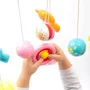 Carusel muzical, BabyMix, Pentru patut bebelusi, Cu proiectii, Cu melodii si sunete ale naturii, Cu 10 jucarii si ceas de jucarie pe suport, Gri - 5