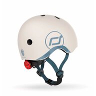 Casca de protectie pentru copii, sistem de reglare magnetic cu led, XXS-S, 45-51 cm, 1 an+, Ash, Scoot  Ride