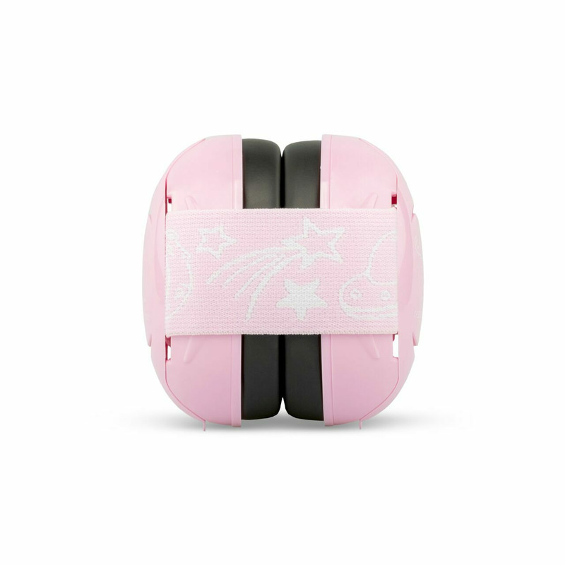 Casti antifonice pentru bebelusi, ofera protectie auditiva de la 0+ luni, 2 bentite reglabile, snr 25, roz, schallwerk mini+ baby pink