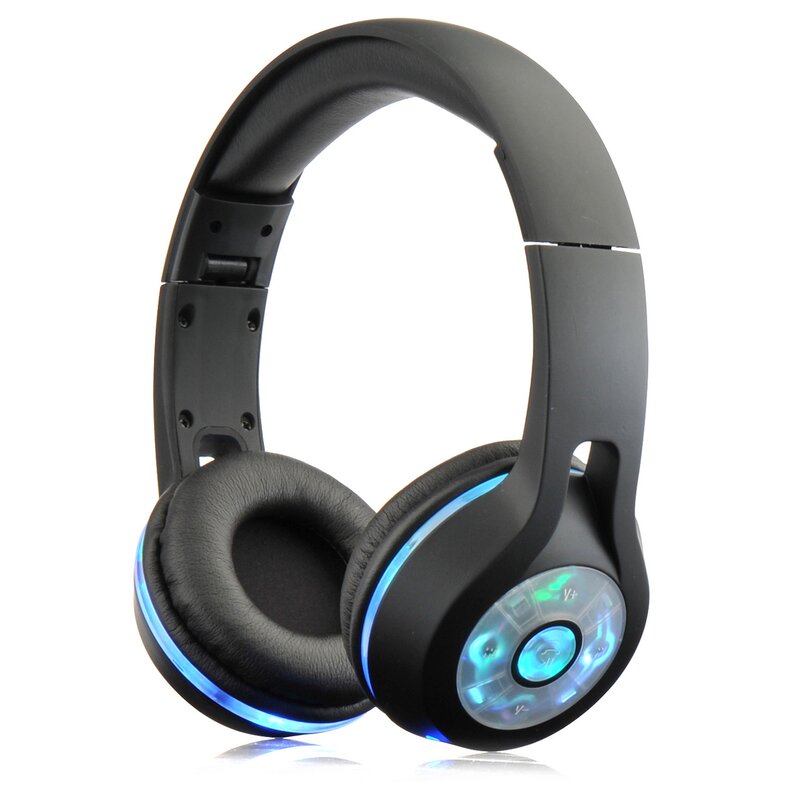 Bontempi - casti audio wireless, cu conectare la telefon, cu leduri, negru