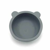 Castron cu urechi de ursulet, Bocioland, Cu ventuze, Silicon, Fara BPA, 6-36 luni, Grey