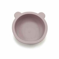 Castron cu urechi de ursulet, Bocioland, Cu ventuze, Silicon, Fara BPA, 6-36 luni, Powder Pink