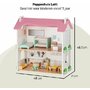 Casuta de papusi, Free2Play, Din lemn, Cu 11 piese de mobilier, Cu acces facil, 48,3 x 21 x 48 cm, 36 luni+, Multicolor - 13