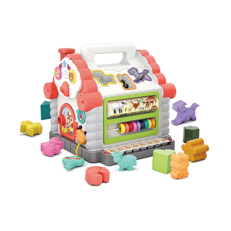Hola - jucarie multifunctionala casuta educativa a animalutelor , cu sunete, cu lumini, multicolor