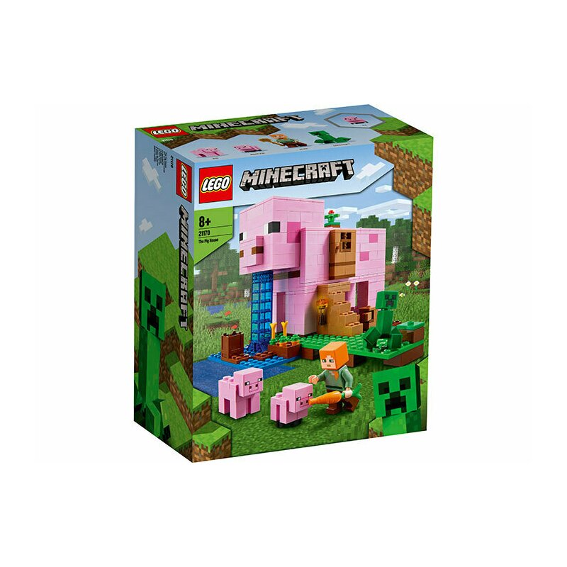 Lego - set de constructie casuta purcelus ® minecraft, pcs 490