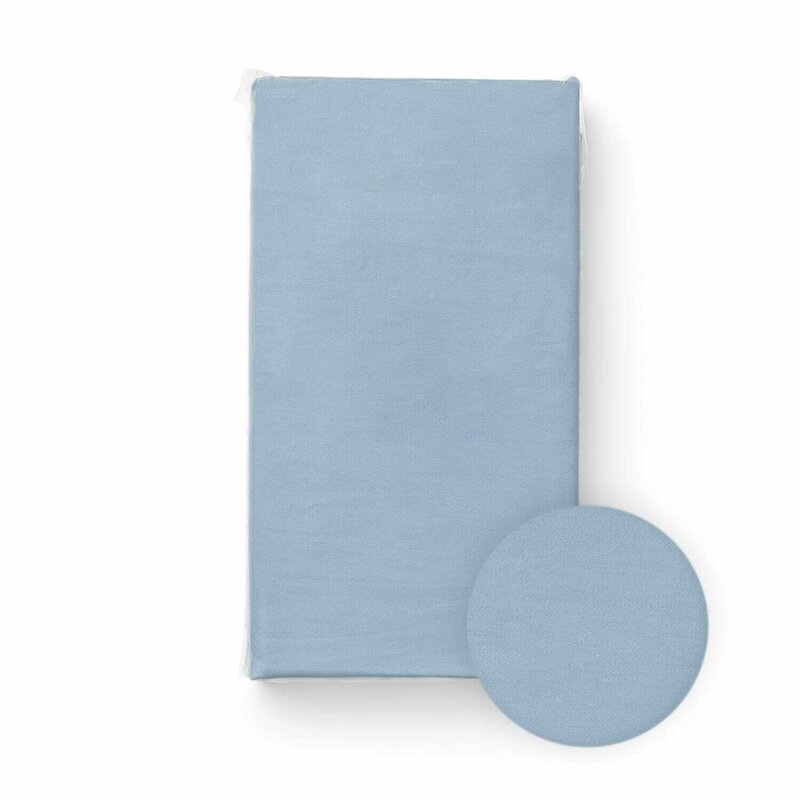 Cearceaf cu elastic, Bocioland, Pentru patut, Din 100% bumbac jersey, 120x60 cm, 0 luni+, Blue