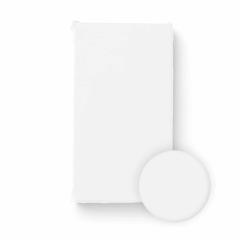 Cearceaf cu elastic, Bocioland, Pentru patut, Din 100% bumbac jersey, 120x60 cm, 0 luni+, White