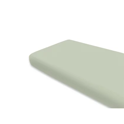 Cearceaf cu elastic, MimiNu, Jerse, Pentru pat 160x80 cm, Material certificat Oeko Tex Standard 100, Olive