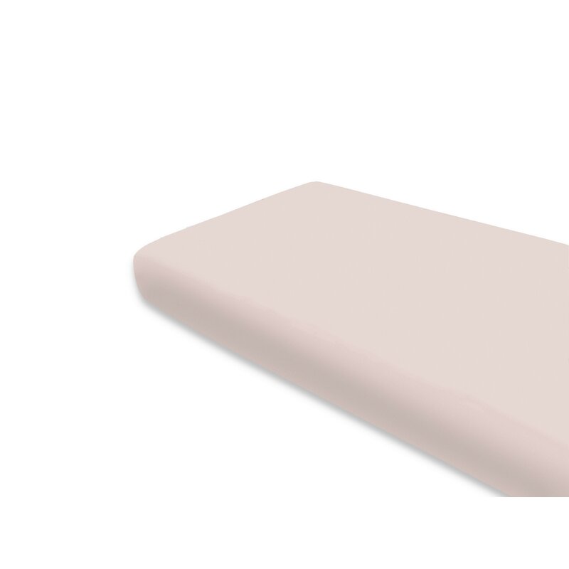 Cearceaf cu elastic, MimiNu, Jerse, Pentru pat 160x80 cm, Material certificat Oeko Tex Standard 100, Powder Pink