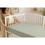 Cearceaf cu elastic, MimiNu, Jerse, Pentru patut 120X60 cm, Material certificat Oeko Tex Standard 100, Olive - 4