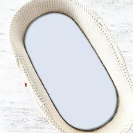 Cearceaf cu elastic, MimiNu, Pentru landou, carucior si cosulet, Dimensiune 80x35 cm, Din bumbac certificat Oeko Tex Standard 100, Colectia Royal, Blue