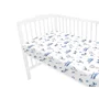 Cearceaf cu elastic, MimiNu, Pentru patut 120X60 cm, Din bumbac certificat Oeko Tex Standard 100, Blue Plane - 5