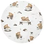 Cearceaf cu elastic, MimiNu, Pentru patut 120X60 cm, Din bumbac certificat Oeko Tex Stard 100, Tedy bear dreams beige - 3