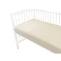 Cearceaf cu elastic, MimiNu, Pentru patut 140X70 cm, Din muselina bumbac certificat Oeko Tex Standard 100, Warm beige - 4