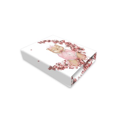 Cearceaf cu elastic, MimiNu, Pentru patut co-sleeper, Aurora, Dimensiune 76 x 43 cm, Din bumbac certificat Oeko Tex Standard 100, Design, Betty